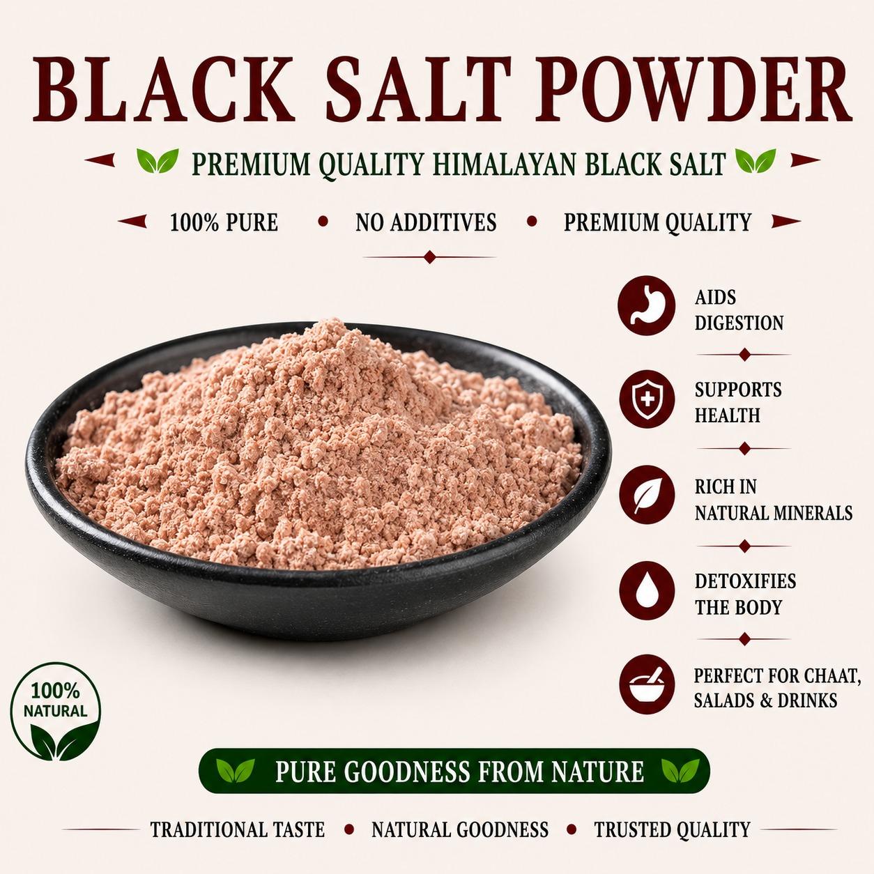Black Salt Powder 500g HIMALAYAN BLACK SALT POWDER / KALA NAMAK