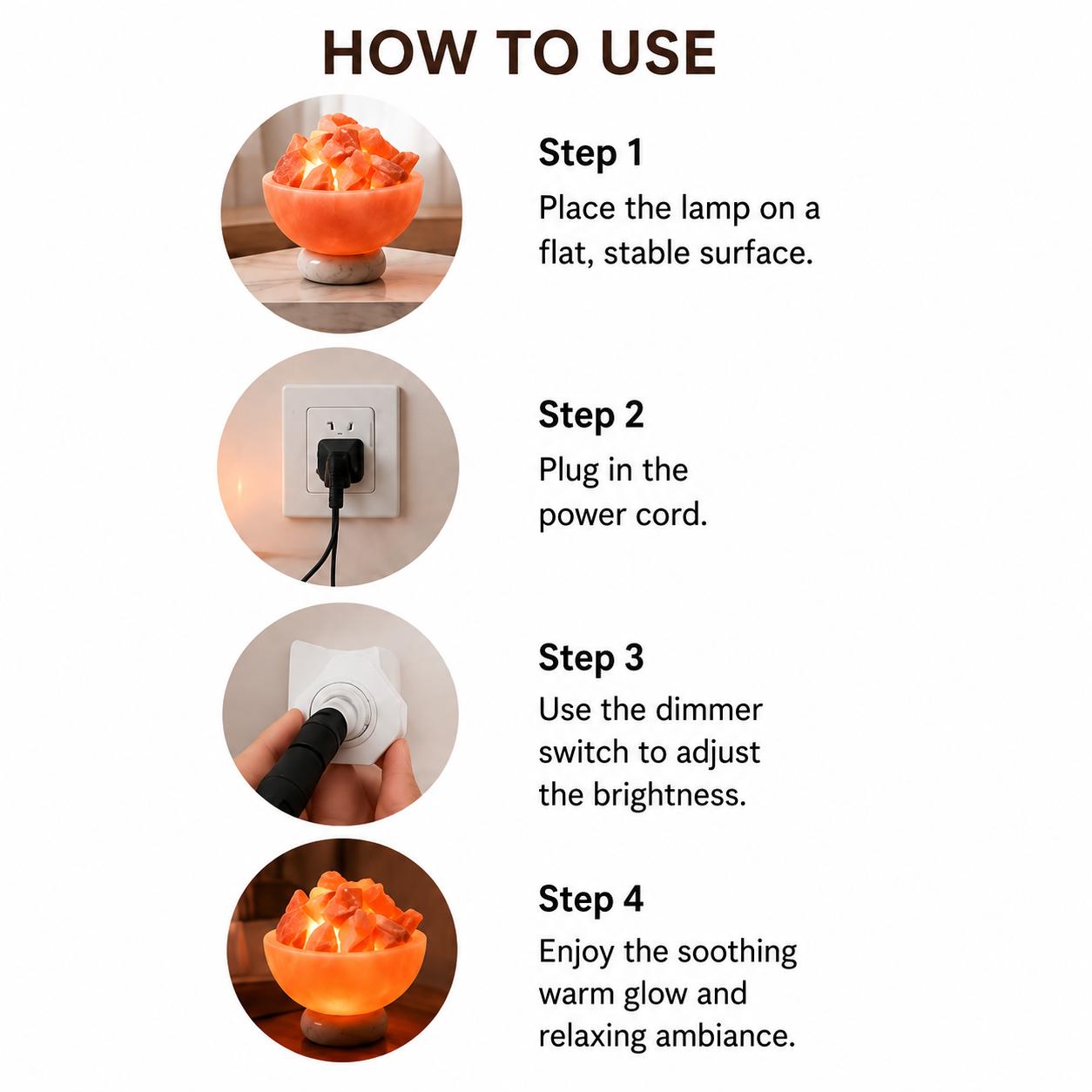 Hand Carved Himalayan Salt Fire Bowl Lamp