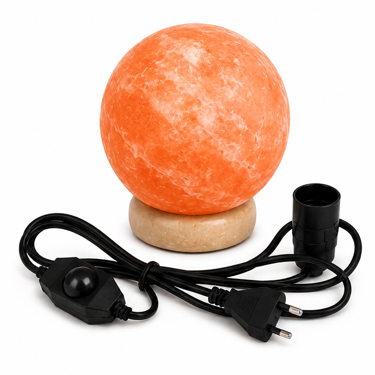 Natural Himalayan Salt Lamp Round Shape with Dimmer Switch