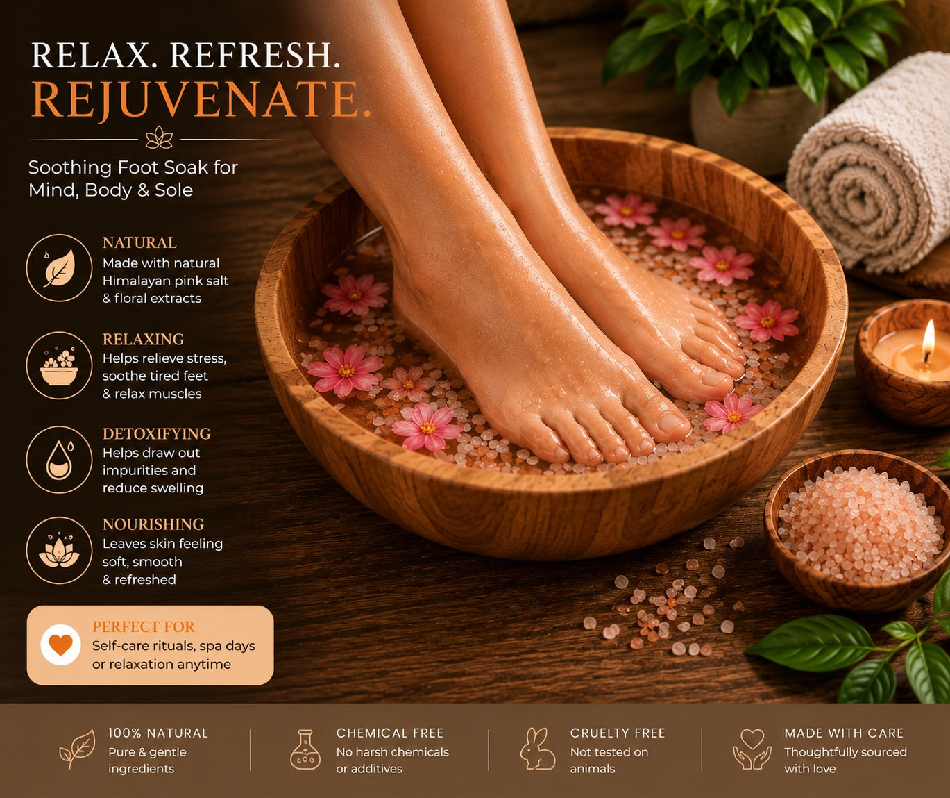 100 KG Himalayan Bath Salt | Natural Foot & Body Soak Salt | 84+ Minerals | Relaxing Spa Salt