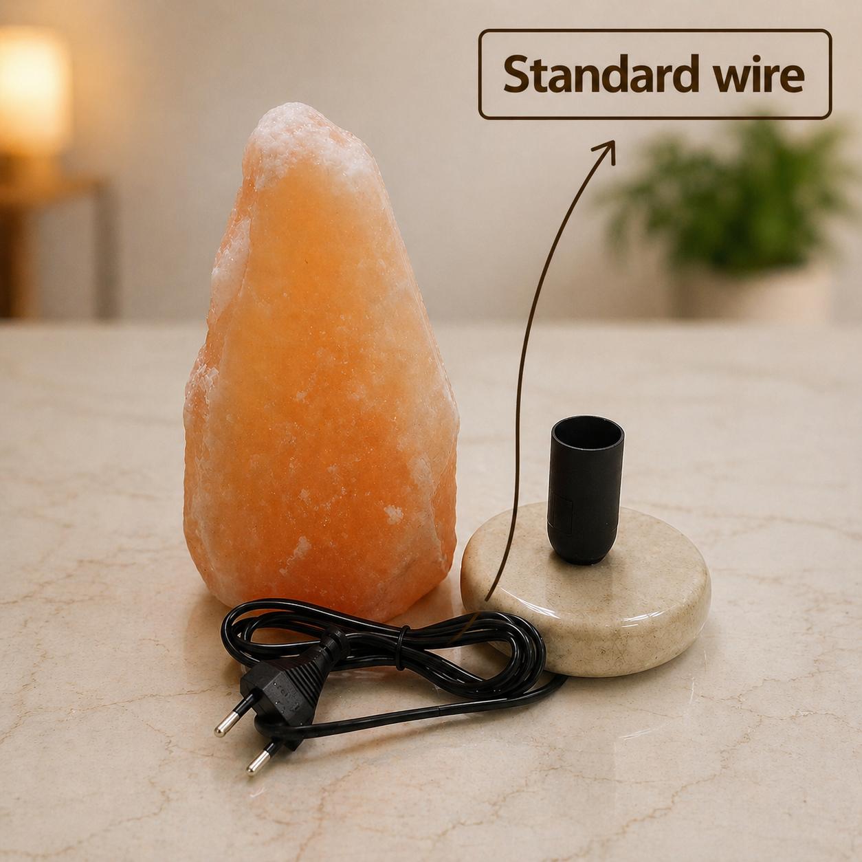 Himalayan Salt Lamp 1–12KG Natural Pink Crystal Warm Night Light with Marble Base Air Purifier Home Decor